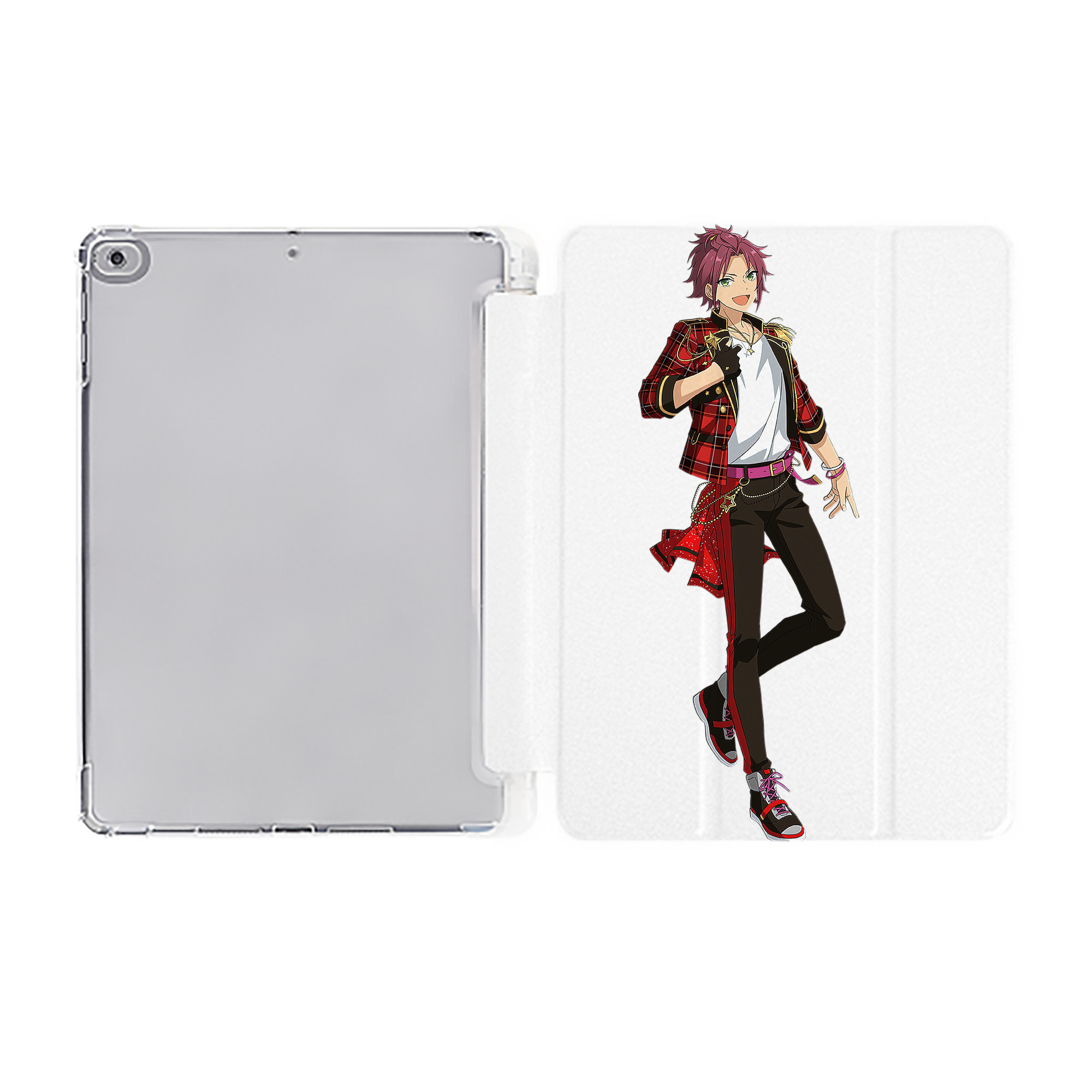（画像用） あんさんぶるスターズ! Ensemble Stars IPad ケース ペン収納付き 三つ折りスタンド PUレザー×シリコン 対応機種9.5/10.5/10.9インチ